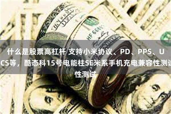 什么是股票高杠杆 支持小米协议、PD、PPS、UFCS等，酷态科15号电能柱SE米系手机充电兼容性测试