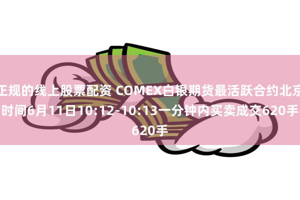 正规的线上股票配资 COMEX白银期货最活跃合约北京时间6月11日10:12-10:13一分钟内买卖成交620手