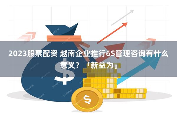 2023股票配资 越南企业推行6S管理咨询有什么意义？「新益为」