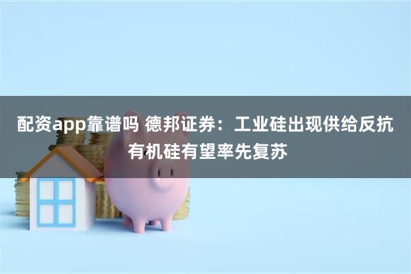 配资app靠谱吗 德邦证券：工业硅出现供给反抗 有机硅有望率先复苏